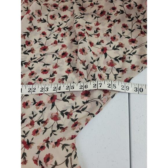 Hayden Tan Floral Print V-Neck Dolman Sleeve Boho Peplum Top Women's Size 2XL - Picture 6 of 12